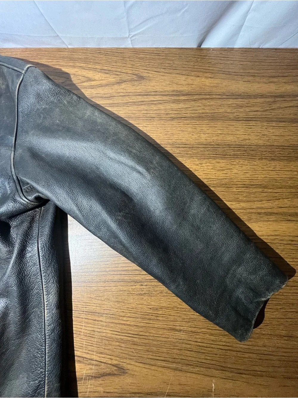Vintage Andrew Marc Wilsons Leather Distressed Brown Leather Jacket MENS L 74847
